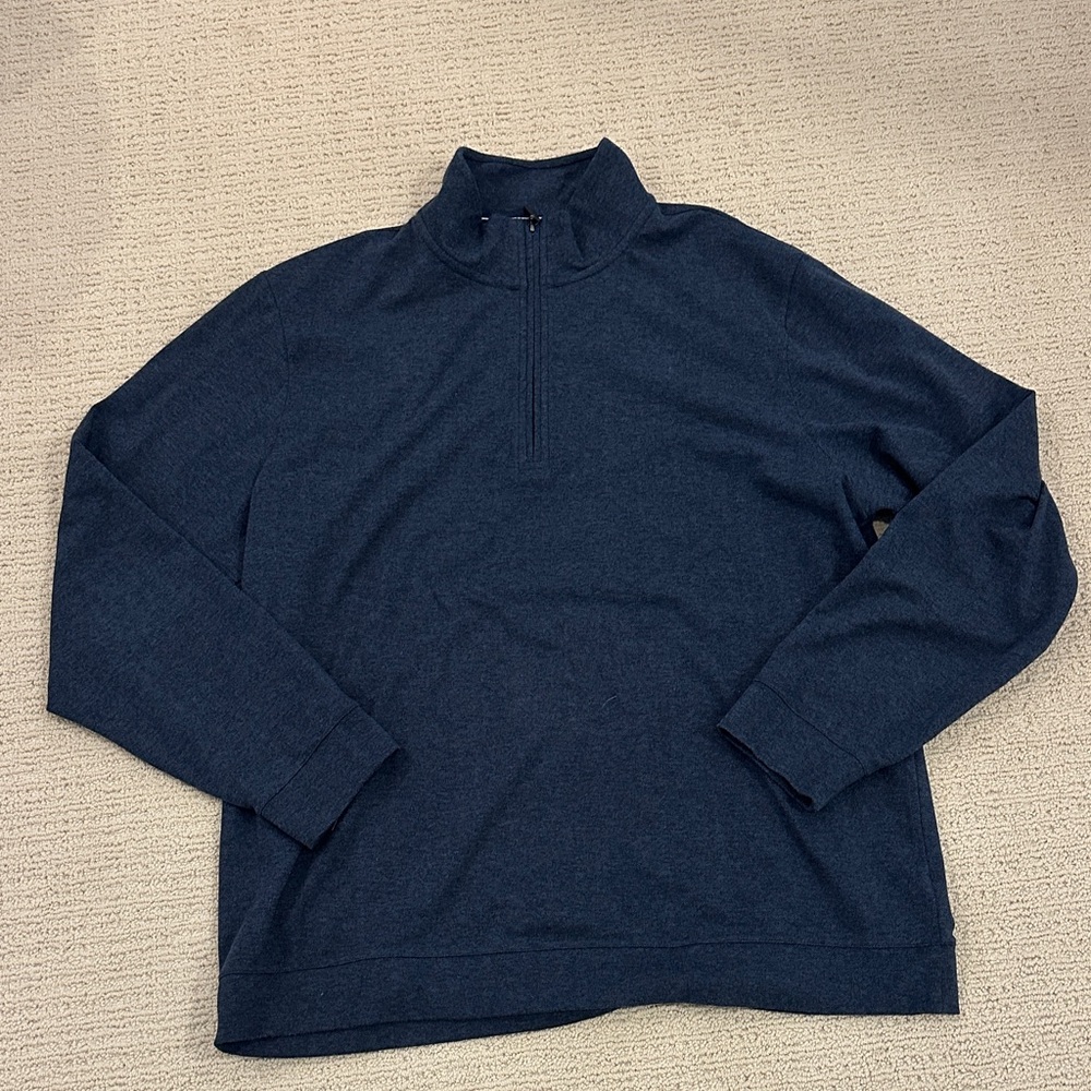 Vineyard Vines Men's Quarter-Zip Sweater Jacket in Navy Blue